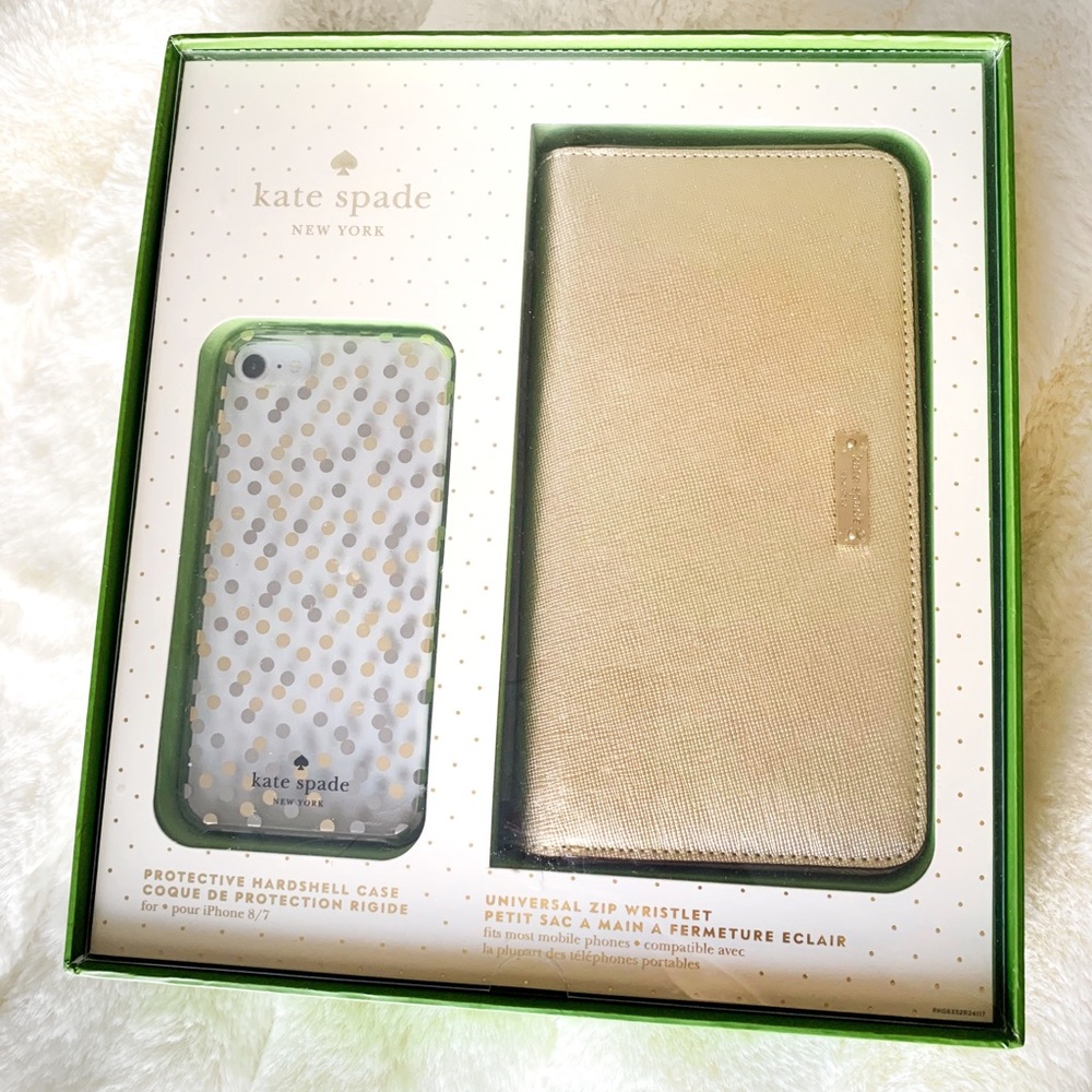 NWT Kate spade iPhone 8/7 case and wristlet